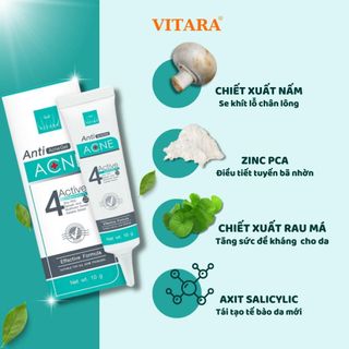Gel thoa mụn Vitara Anti Acne làm lành vết thương do mụn, ngừa thâm mụn 10g chính hãng Thái Lan