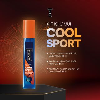 Body Mist Xịt Khử Mùi Toàn Thân TROS Cool Sport Cologne Hương Nước Hoa Nam Mạnh Mẽ 24h Hương Nam Tính Quyến Rũ 100ml