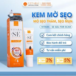 Kem mờ sẹo Vitara SE gel thoa sẹo thâm rỗ giảm quá trình hình thành sẹo, mờ sẹo thâm, sẹo mụn 5g hoặc 15g