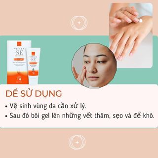 Kem mờ sẹo Vitara SE gel thoa sẹo thâm rỗ giảm quá trình hình thành sẹo, mờ sẹo thâm, sẹo mụn 5g hoặc 15g