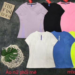 Áo nữ cổ tim phối mè SLL