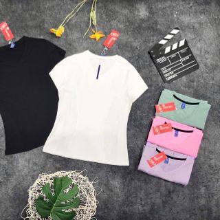Áo nữ cổ tim phối mè SLL