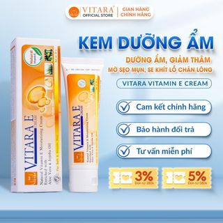 Kem dưỡng ẩm Vitara - E Cream se khít lỗ chân lông, mờ sẹo mụn, cải thiện độ đàn hồi cho da 25g hoặc 50g