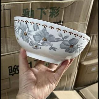 TÔ SỨ BẦU HOA DỪA NÂU SIZE 8 (20CM)