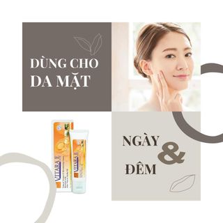 Kem dưỡng ẩm Vitara - E Cream se khít lỗ chân lông, mờ sẹo mụn, cải thiện độ đàn hồi cho da 25g hoặc 50g