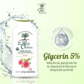 Sữa tắm dưỡng ẩm Cỏ Roi Ngựa & Chanh Le Petit Olivier Pháp 500ml - Sảng khoái, giảm stress, thơm lâu
