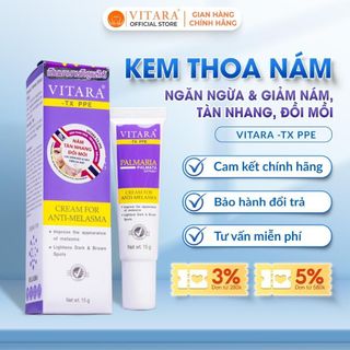 Kem thoa nám tàn nhang đồi mồi Vitara - TX PPE ngăn ngừa và giảm nám, tàn nhang, đồi mồi mới xuất hiện trên mặt 15g