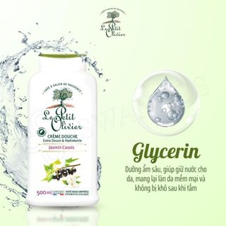 Sữa Tắm Dưỡng Ẩm Pháp Le Petit Olivier hương Hoa Nhài Lý Chua Đen Thành Phần Thiên Nhiên Thơm Lâu 500ml