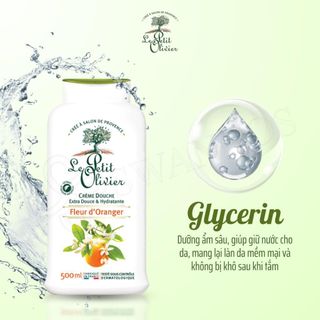Sữa Tắm Thiên Nhiên Le Petit Olivier Hoa Cam Thơm Lâu, Dưỡng Ẩm Dịu Nhẹ, Tinh Chất Thiên Nhiên Dành Cho Nữ 500ml