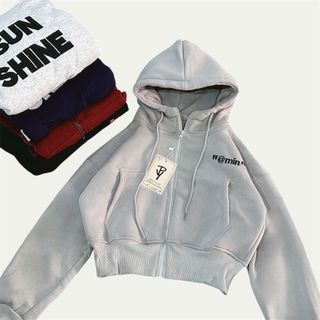 Áo Khoác Lửng Mới Về - Thun Nỉ Xuất Khẩu Chất Lượng Cao Thêu Sun Shine