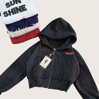Áo Khoác Lửng Mới Về - Thun Nỉ Xuất Khẩu Chất Lượng Cao Thêu Sun Shine