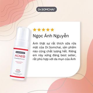 Sữa Rửa Mặt Tạo Bọt Acne Foaming Cleanser Salicylic DR. SOMCHAI Sạch Sâu Dịu Nhẹ Cho Da Mụn, Da Nhạy Cảm 150ml