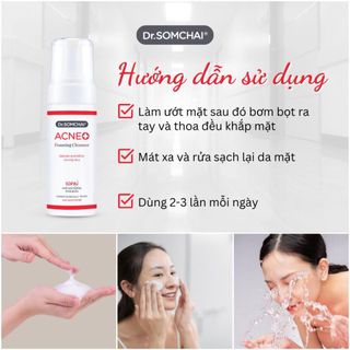 Sữa Rửa Mặt Tạo Bọt Acne Foaming Cleanser Salicylic DR. SOMCHAI Sạch Sâu Dịu Nhẹ Cho Da Mụn, Da Nhạy Cảm 150ml