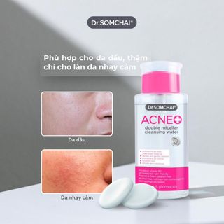 Nước tẩy trang ngăn mụn Dr. Somchai Acne Micellar Water làm sạch sâu, loại bỏ bụi bẩn, bã nhờn220ml