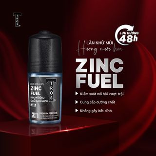 Lăn Khử Mùi Nam TROS ZinC Fuel Hương Nước Hoa Mạnh Mẽ, Lịch Lãm, Khử Mùi Hiệu Quả, Khô Thoáng, Chống Vệt Ố Vàng