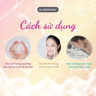 Foam rửa mặt Dr. Somchai Acne Double Whip Foam sạch sâu, ngăn mụn, loại bỏ bụi bẩn và dầu nhờn 100g