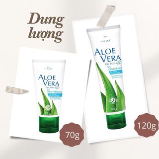 Gel thoa da bị kích ứng Vitara Aloe Vera 5% Panthanol làm dịu da sau bỏng nắng, sần sùi, bị bỏng, cháy nắng 120g