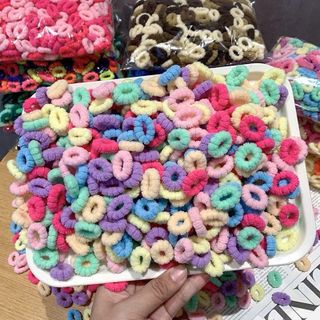 Set 500 chun buộc tóc mix màu