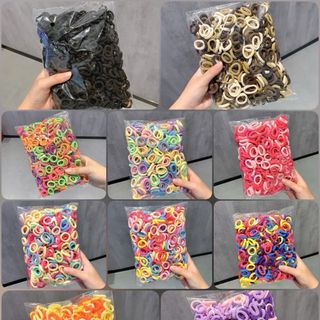 Set 500 chun buộc tóc mix màu