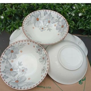 TÔ SỨ LOE HOA DỪA NÂU SIZE 7 (18CM)