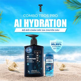 Bộ Đôi TROS AI Hydration & Energy Cool – Sữa Tắm Dưỡng Ẩm Sâu & Lăn Khử Mùi Mát Lạnh Kéo Dài