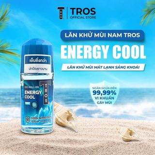 Lăn Khử Mùi Nam TROS ENERGY COOL Kiểm Soát Mùi, Mát Lạnh Sảng Khoái, Hương Thơm Tươi Mát Phù Hợp Dùng Hàng Ngày