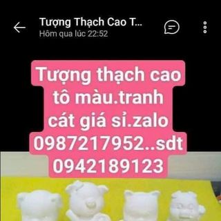 Tượng thạch cao tranh cát tranh tô màu nhiều mẫu tranh ghép trứng tô màu