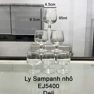 BỘ 6 LY UỐNG RƯỢU VANG NHỎ DELI EJ5400