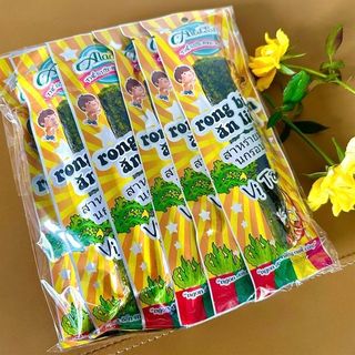 Rong Biển Ăn Liền Aladdin Màu Vàng Vị Tôm ( Thùng 60 Lốc x 10 Cây )