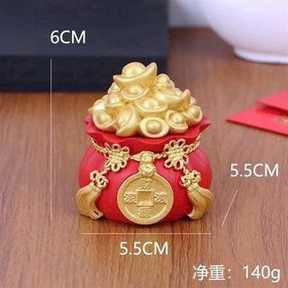 Hũ đựng gạo, muối, nước thần tài - Màu đỏ