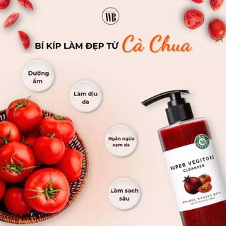 Sửa Rửa Mặt Rau Củ Wonder Bath Super Vegitoks 300ml - Làm Dịu Da, Giúp Da Tươi Trẻ