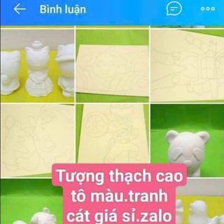 Tượng thạch cao tranh cát tranh tô màu nhiều mẫu