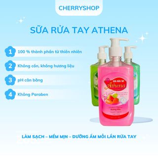 sỉ 1 thùng 36 chai-Sữa rửa tay Athena sạch khuẩn nhẹ dịu-600ml