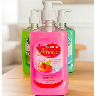 sỉ 1 thùng 36 chai-Sữa rửa tay Athena sạch khuẩn nhẹ dịu-600ml