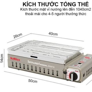 BẾP NƯỚNG GAS NAMILUX GM2220PS