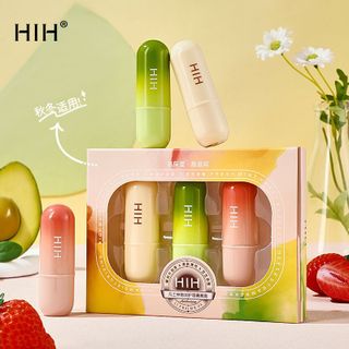 Bộ Son Dưỡng Môi HIH 3 Vị Trái Cây – Dưỡng Ẩm, Mềm Mịn, Ngừa Nứt Nẻ (Bạc Hà / Bơ / Dâu)