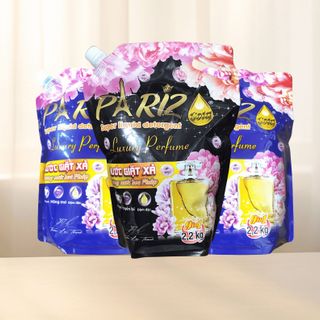 Sỉ từ 2 thùng-1 thùng 7 túi- Nước giặt xả Pariz cao cấp hương nước hoa 2,2kg/túi