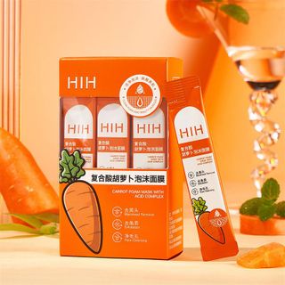 Mặt Nạ Sủi Bọt HIH Carrot Foam Mask Hộp 20 Gói – Làm Sạch Sâu, Loại Bỏ Mụn Đầu Đen, Tẩy Tế Bào Chết, Se Khít Lỗ Chân Lông