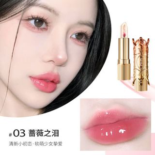 Son Thạch HIH Crystal Lipstick Vỏ Vàng – Son Dưỡng Đổi Màu Tự Nhiên, Căng Bóng, Giữ Ẩm, 3 Màu Hot Trend