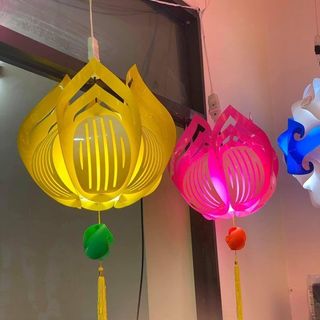 Lồng Đèn Nhựa Hoa Sen 14cm