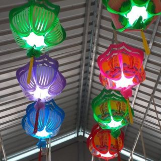 Lồng Đèn Nhựa Hoa Sen 14cm