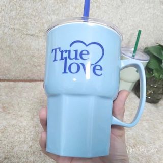 LY NHỰA KÈM ỐNG HÚT 550ML HOTTREN