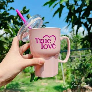 LY NHỰA KÈM ỐNG HÚT 550ML HOTTREN