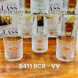 Bộ 6 Cốc Thủy Tinh Chịu Nhiệt 7 Sắc 5411RCR CC (THÙNG 8B)