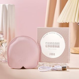 Gương trang điểm LED 3 màu HIH – gương make up cầm tay sạc USB, gương nano chống mờ tiện du lịch