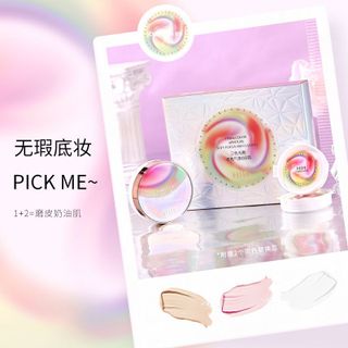 Phấn Nước HIH 3 Màu Three Color Cushion – Che Phủ Tự Nhiên, Kiềm Dầu, Lâu Trôi, Kèm 2 Lõi Thay