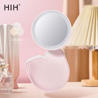 Gương trang điểm LED 3 màu HIH – gương make up cầm tay sạc USB, gương nano chống mờ tiện du lịch