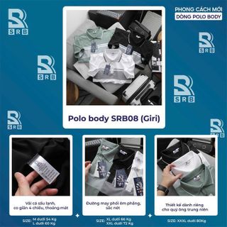 ÁO THUN CỔ BẺ THIẾT KẾ CAO CẤP POLO SRB08 - THỜI TRANG HC