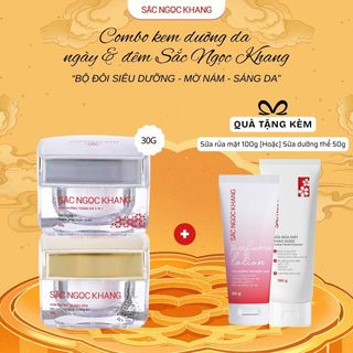 COMBO Kem Dưỡng Trắng Da - Mờ Nám Sạm Ngày & Đêm [Hộp 30g] TẶNG 1 TRONG 2 QUÀ