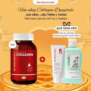 Viên Uống Collagen Dipeptide Sắc Ngọc Khang [Hộp 120 Viên] TẶNG 1 TRONG 2 QUÀ